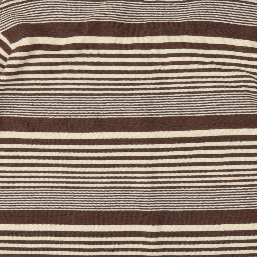 Touch Womens Brown Striped  Pullover Jumper Size L