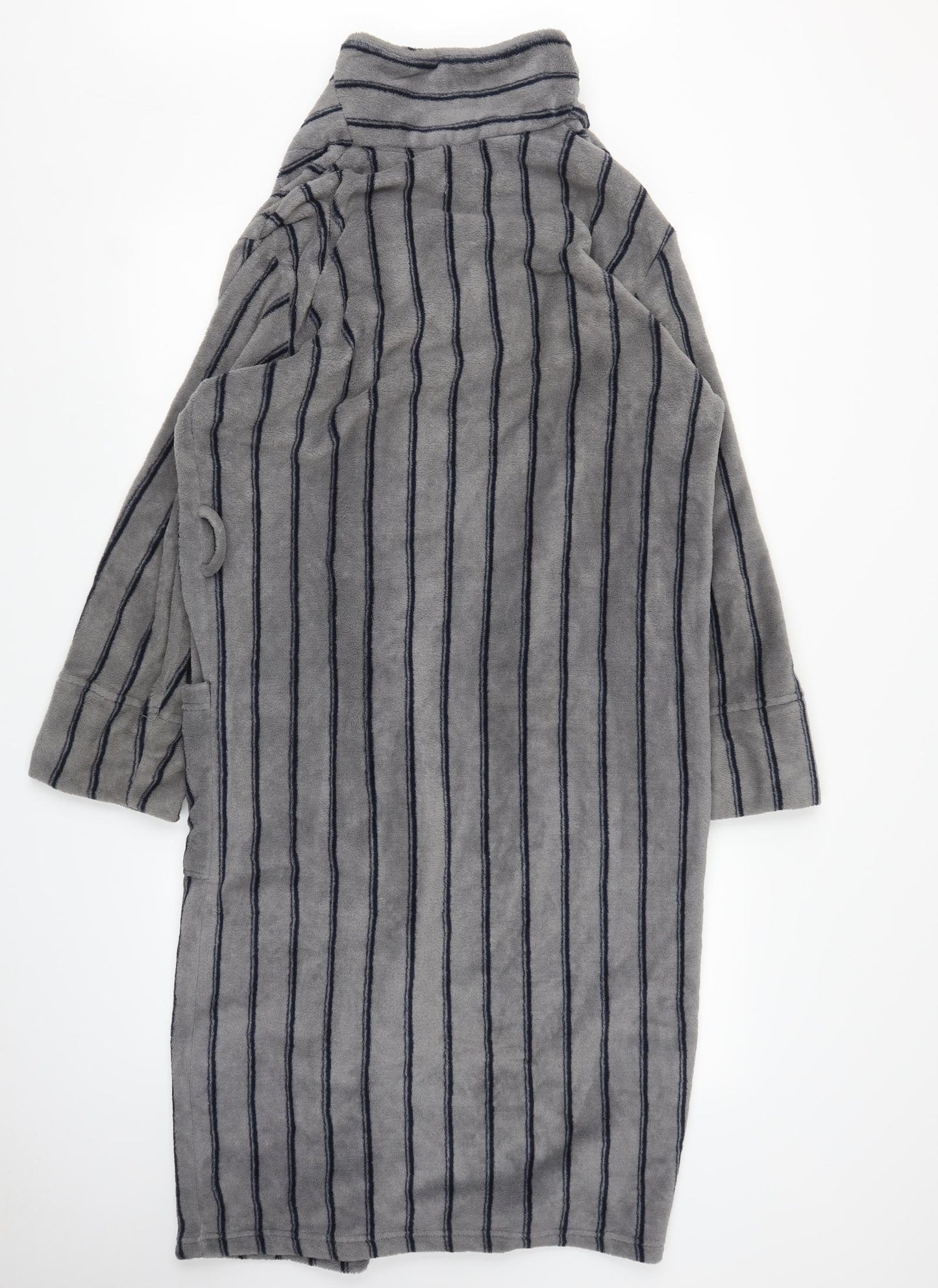 Ben Sherman Mens Grey Striped   Robe Size M