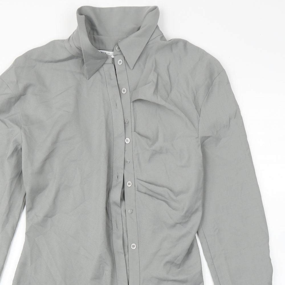 Zara Womens Grey   Basic Blouse Size XL