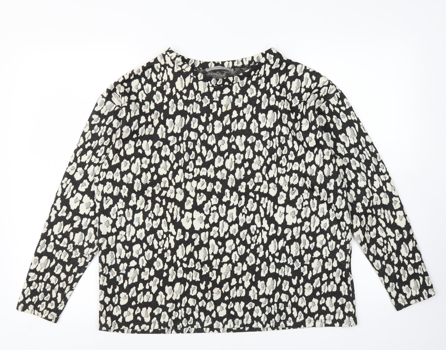 Primark Womens Beige Animal Print  Pullover Jumper Size 12  - Leopard print