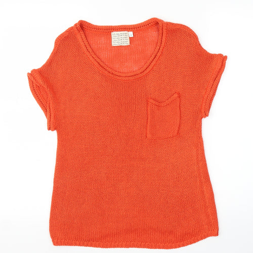 New Look Womens Orange   Basic Blouse Size 8