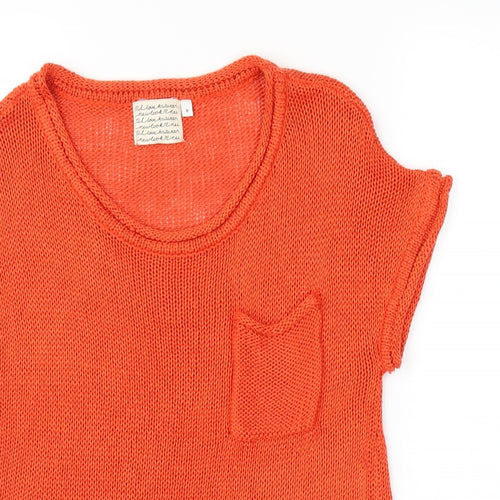 New Look Womens Orange   Basic Blouse Size 8