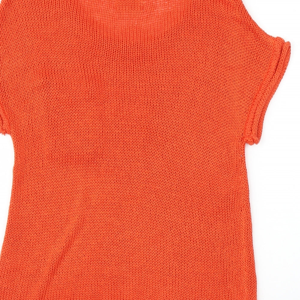 New Look Womens Orange   Basic Blouse Size 8