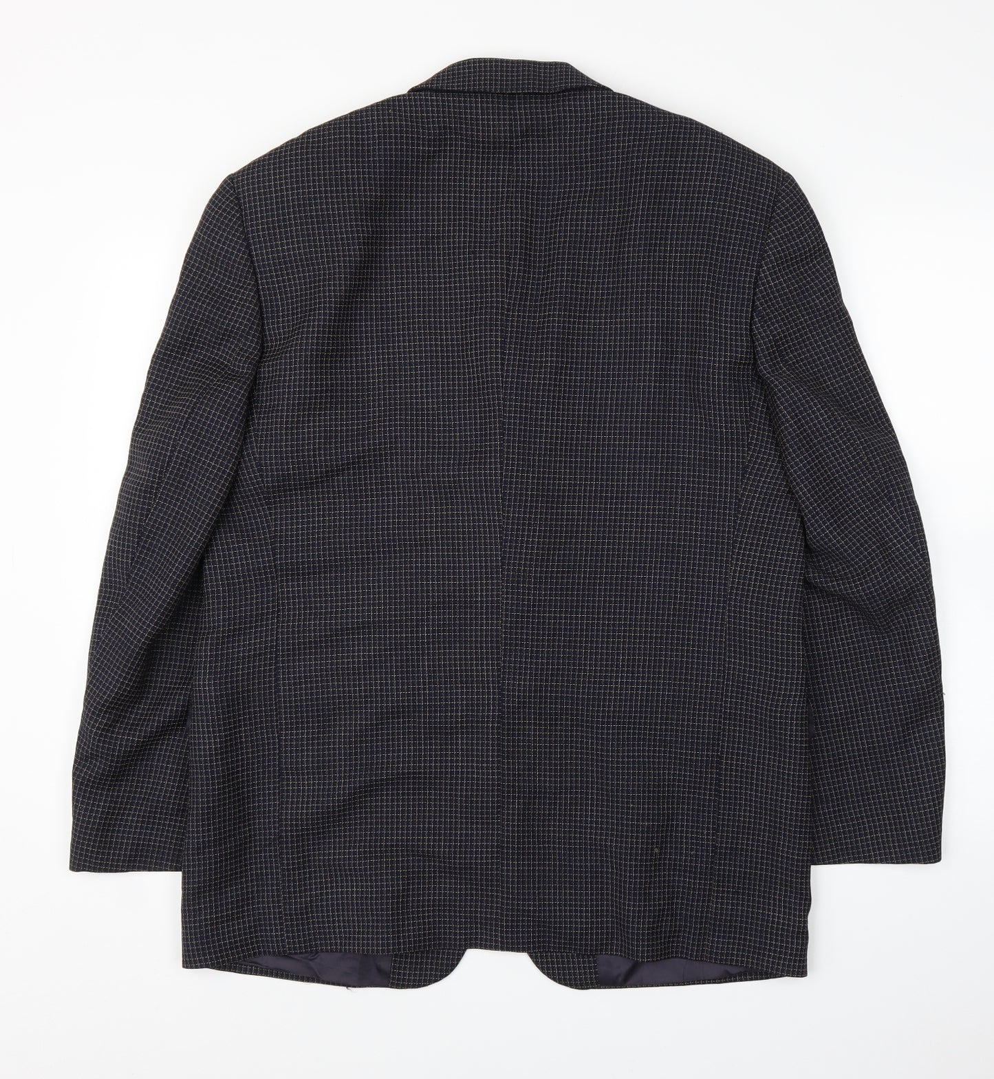 Ritex Mens Blue Plaid  Jacket Suit Jacket Size 42
