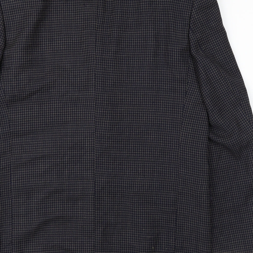 Ritex Mens Blue Plaid  Jacket Suit Jacket Size 42