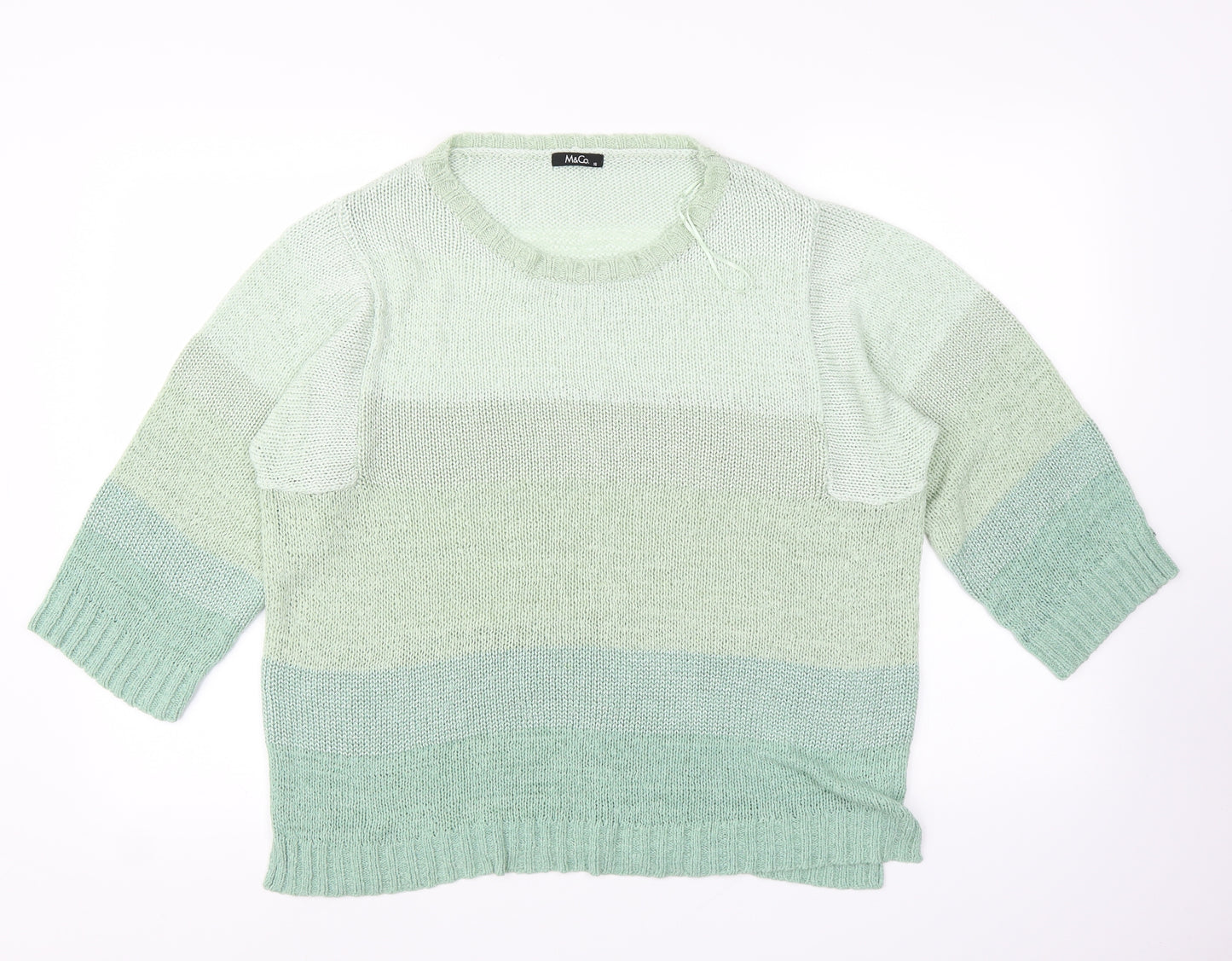 M&Co Womens Green   Pullover Jumper Size 16