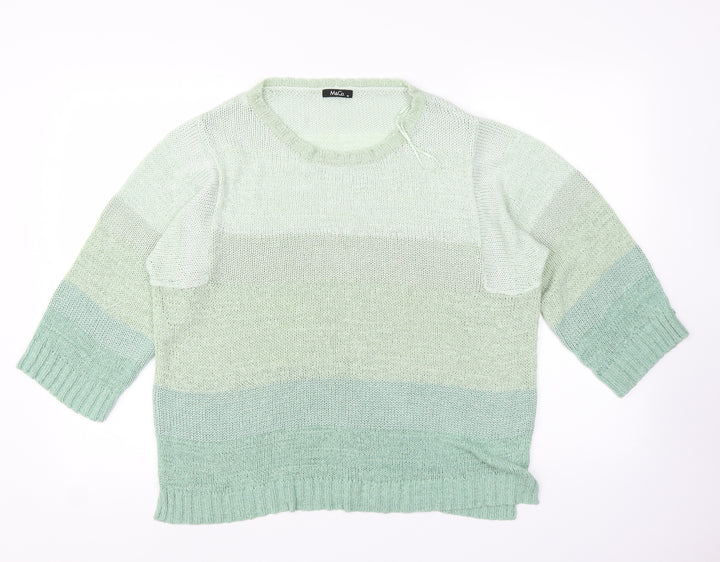 M&Co Womens Green   Pullover Jumper Size 16