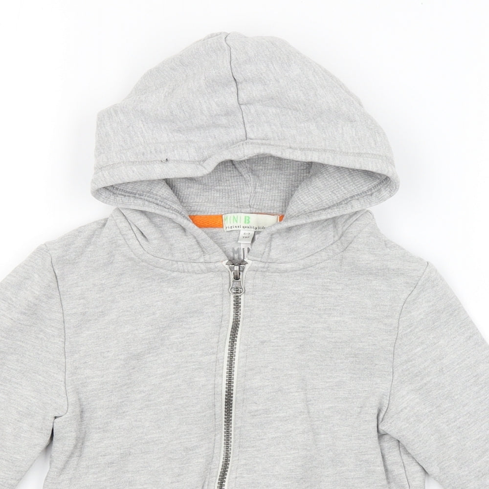 BHS Boys Grey   Full Zip Hoodie Size 6-7 Years