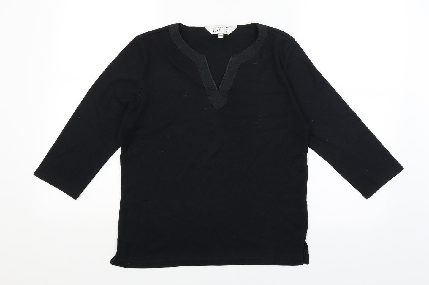 Tigi Womens Black   Basic T-Shirt Size 16
