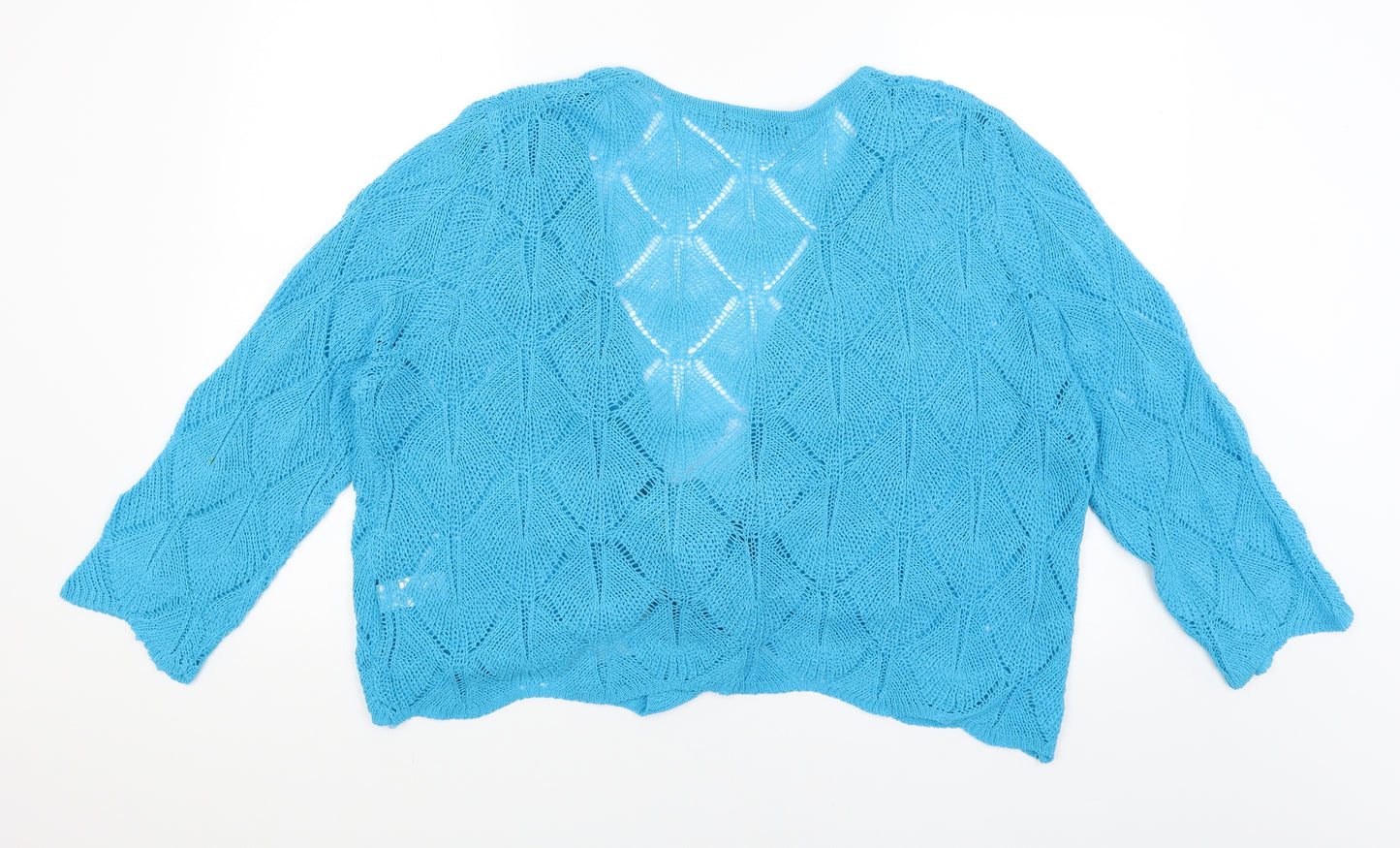 David Emanuel Womens Blue   Wrap Jumper Size XL