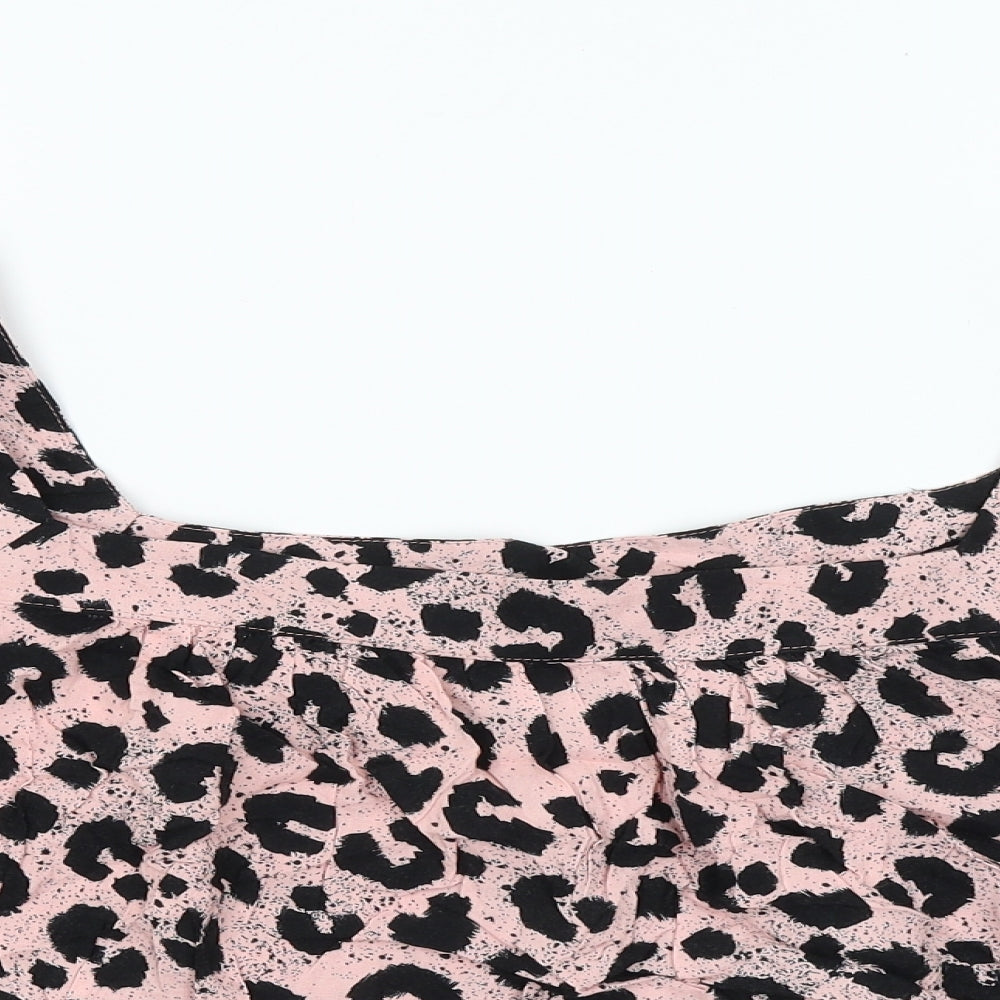 George Womens Pink Animal Print  Basic T-Shirt Size 24