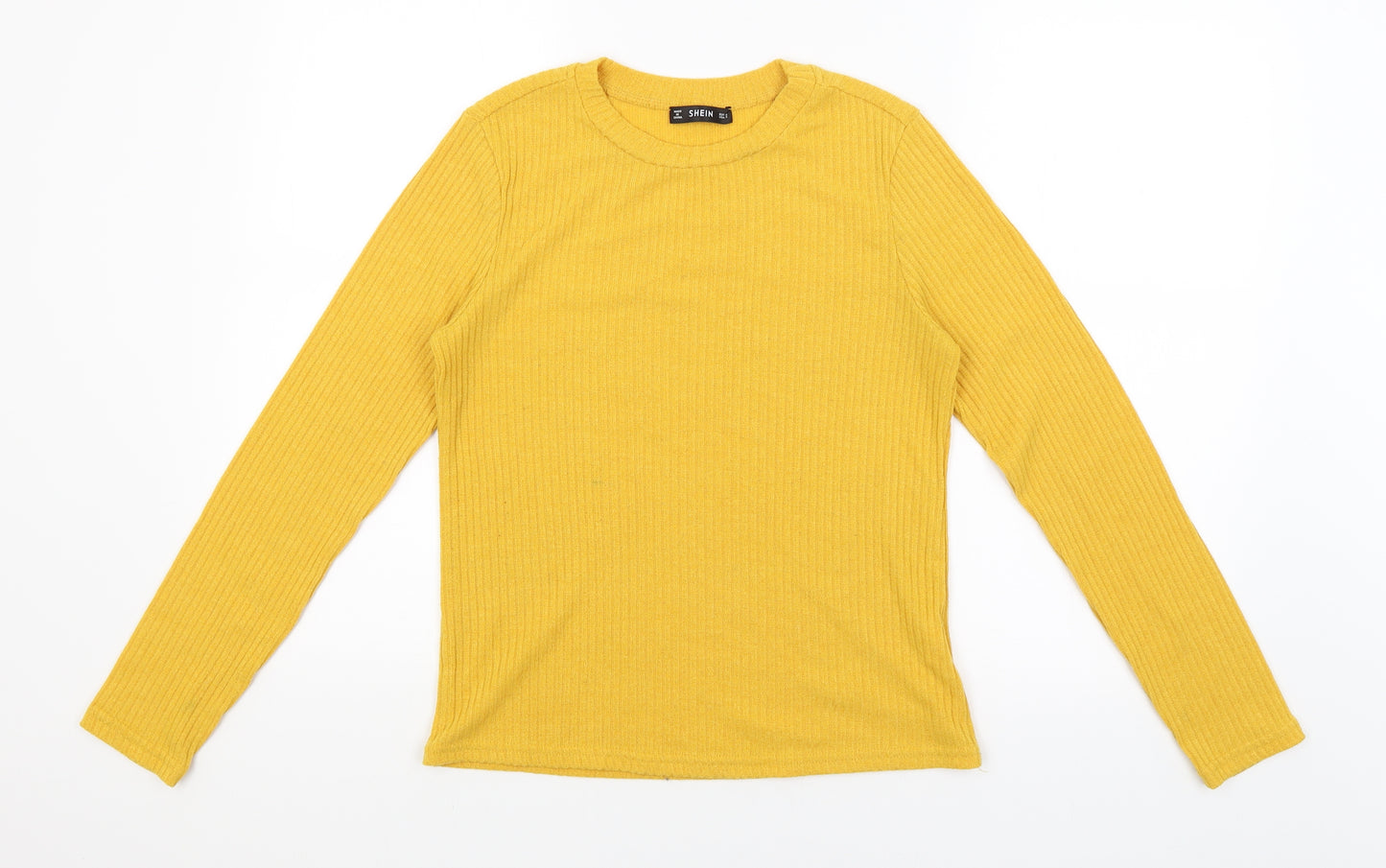 SheIn Womens Yellow   Basic T-Shirt Size S