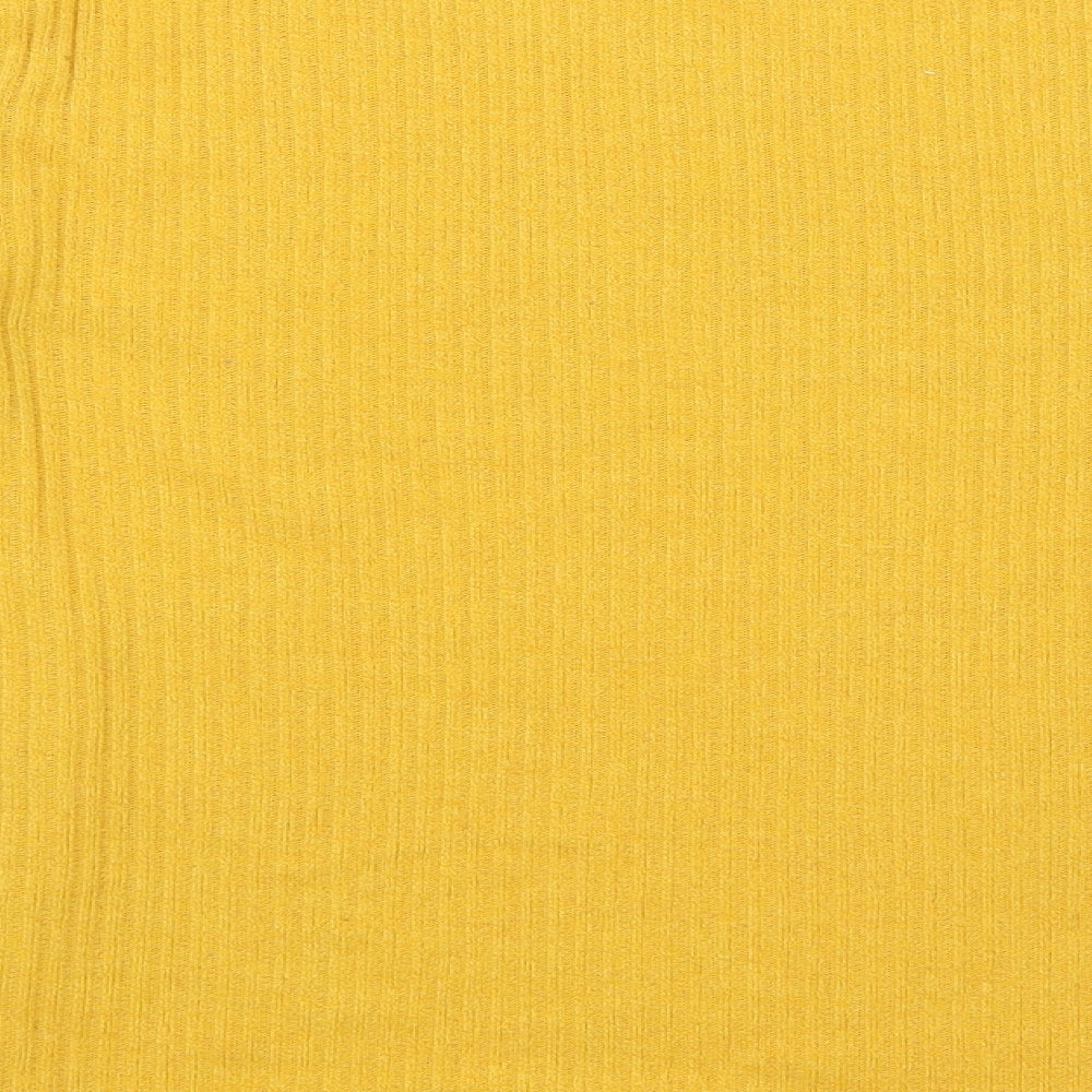 SheIn Womens Yellow   Basic T-Shirt Size S