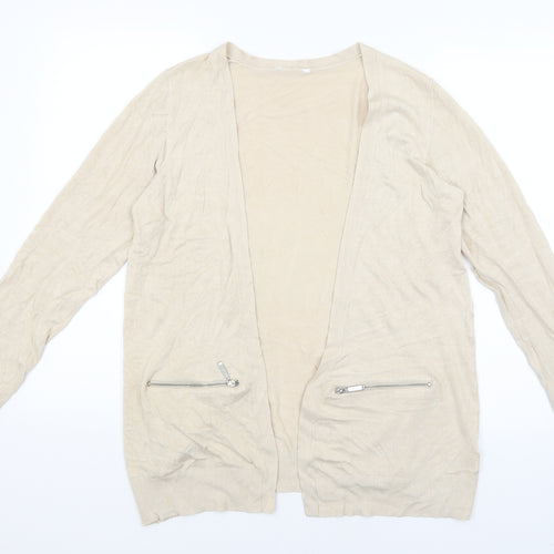 Pep & Co Womens Beige   Wrap Jumper Size 14