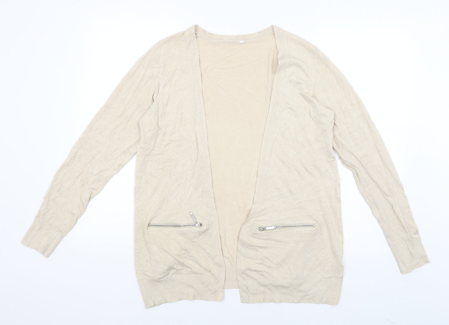 Pep & Co Womens Beige   Wrap Jumper Size 14