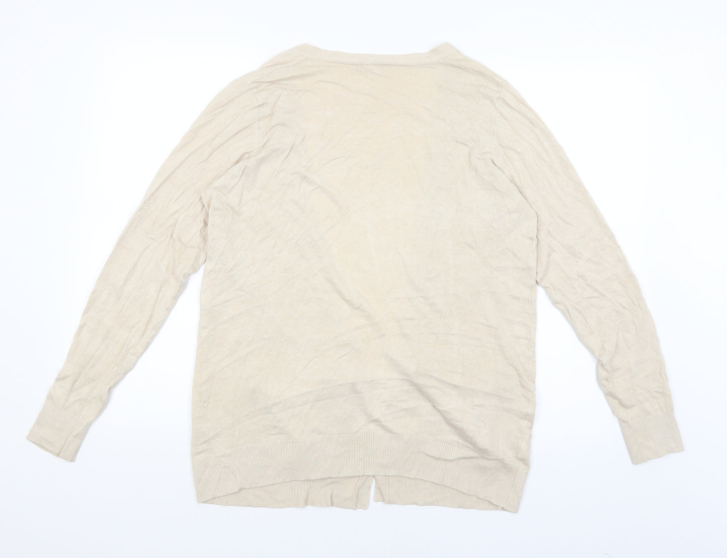 Pep & Co Womens Beige   Wrap Jumper Size 14