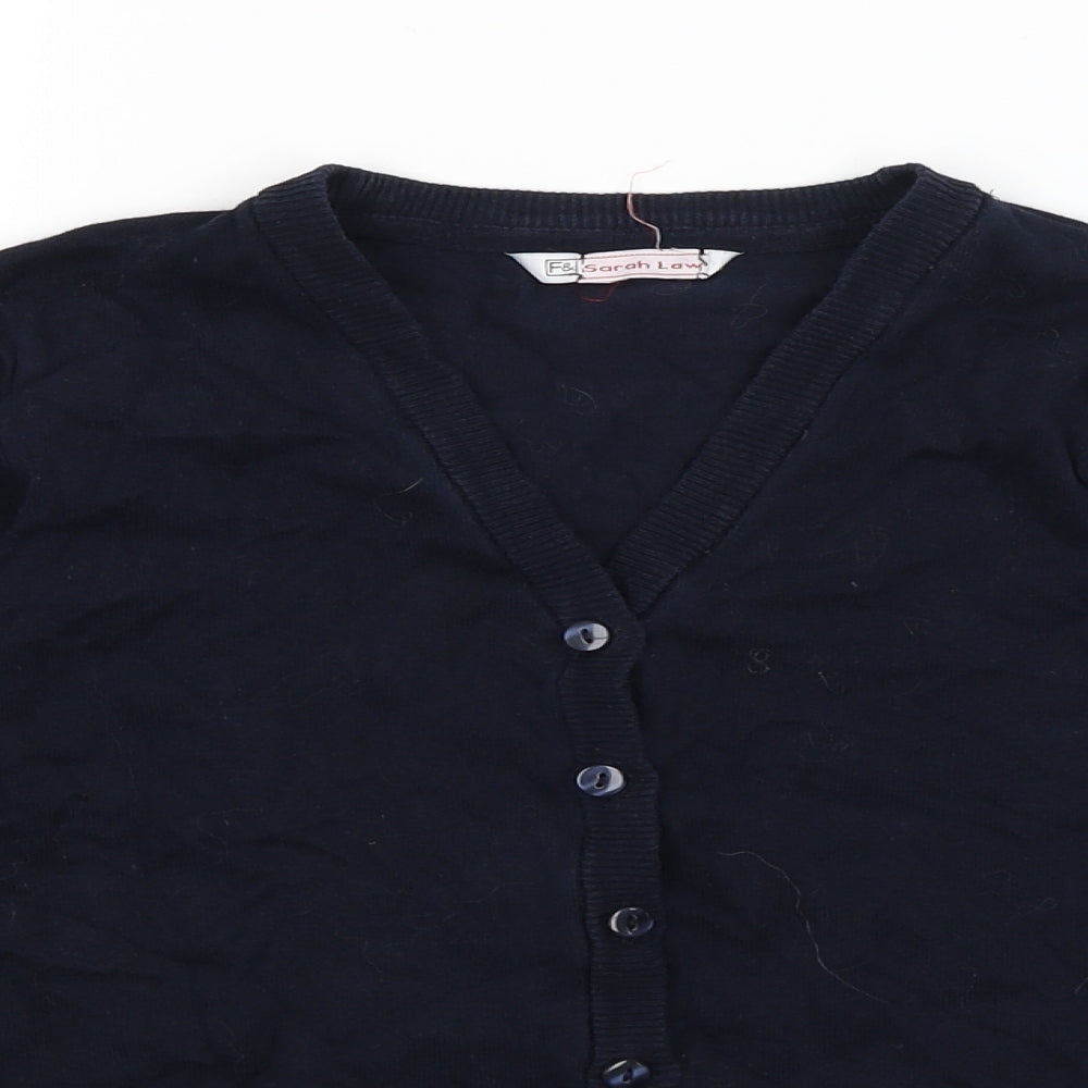 F&F Girls Blue   Cardigan Jumper Size 9-10 Years