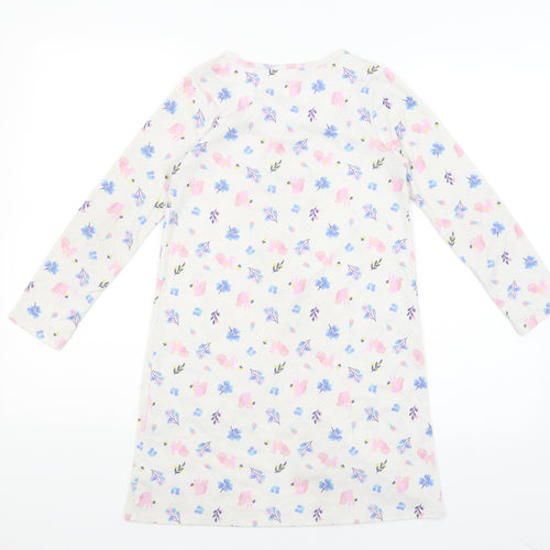 John Lewis Girls White   A-Line  Size 9 Years  - Squirrels
