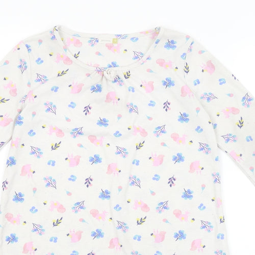 John Lewis Girls White   A-Line  Size 9 Years  - Squirrels