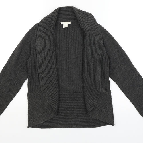 H&M Womens Grey   Wrap Jumper Size S