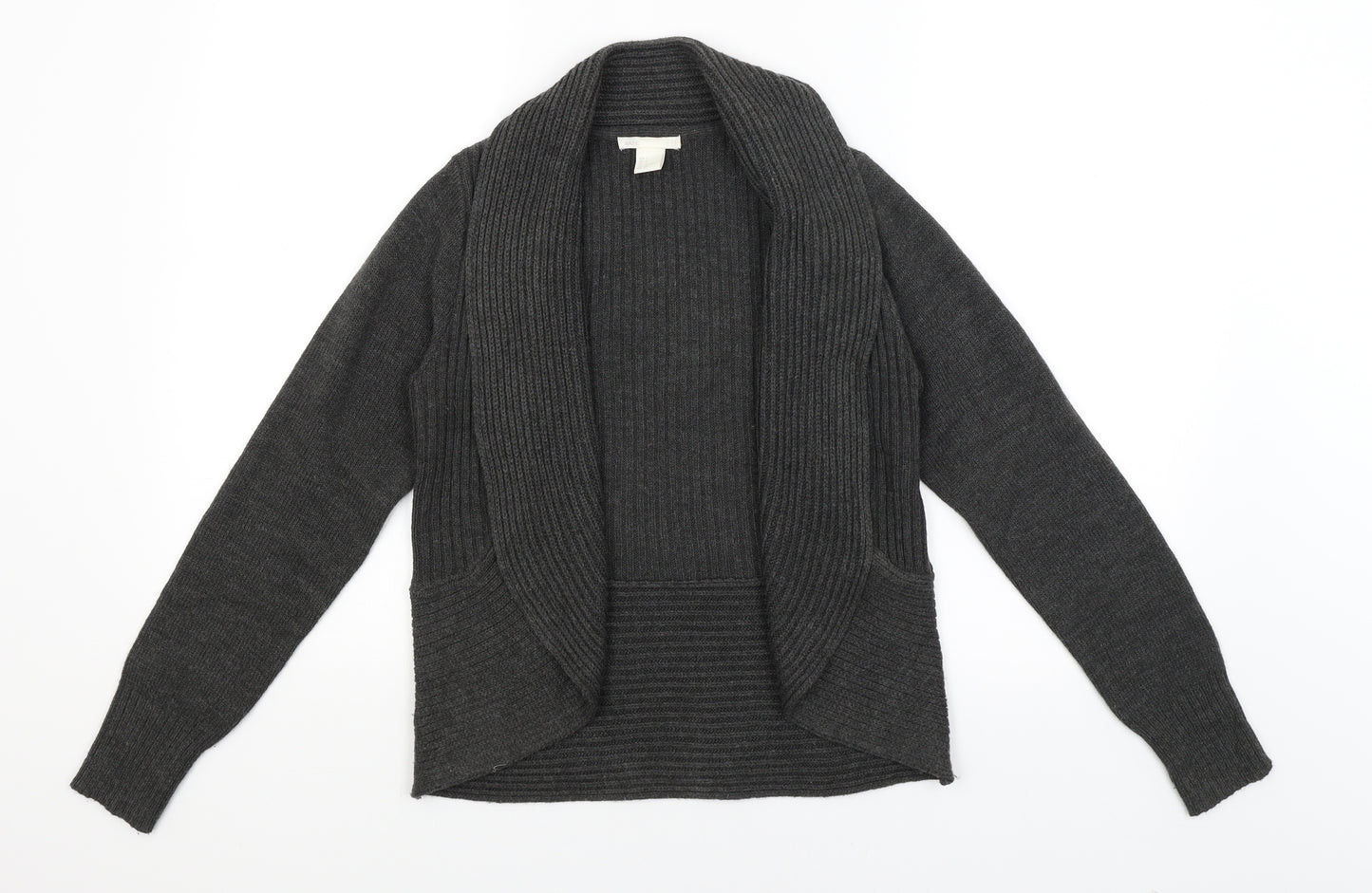 H&M Womens Grey   Wrap Jumper Size S