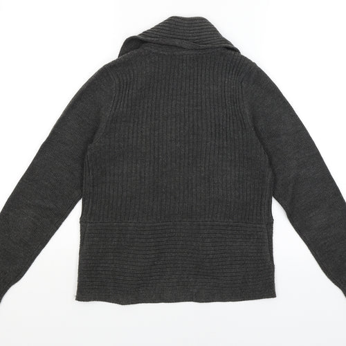 H&M Womens Grey   Wrap Jumper Size S