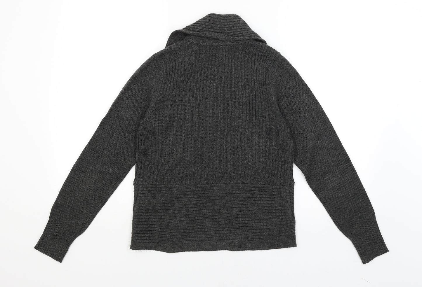 H&M Womens Grey   Wrap Jumper Size S
