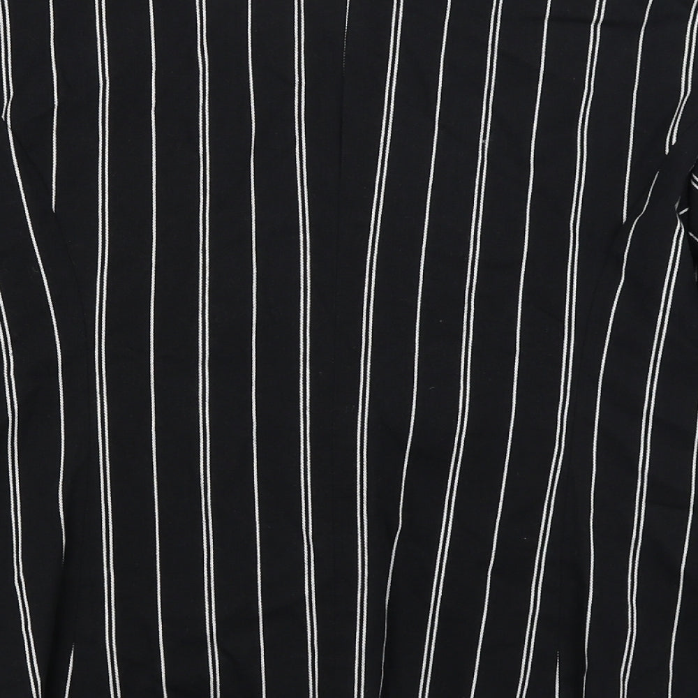 La Vie Womens Black Striped  Jacket Blazer Size 14