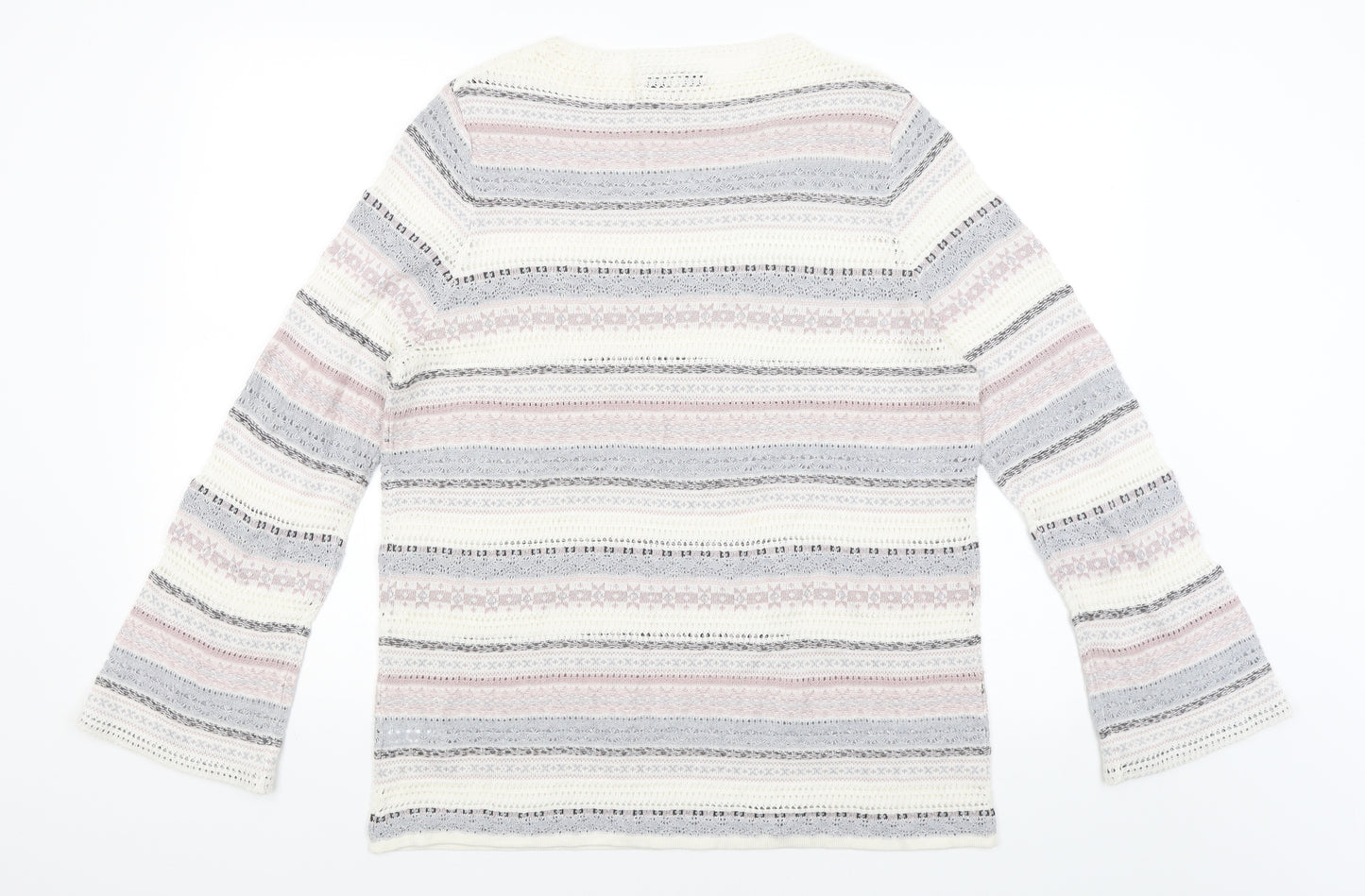 NEXT Womens Pink Striped  Pullover Jumper Size 16