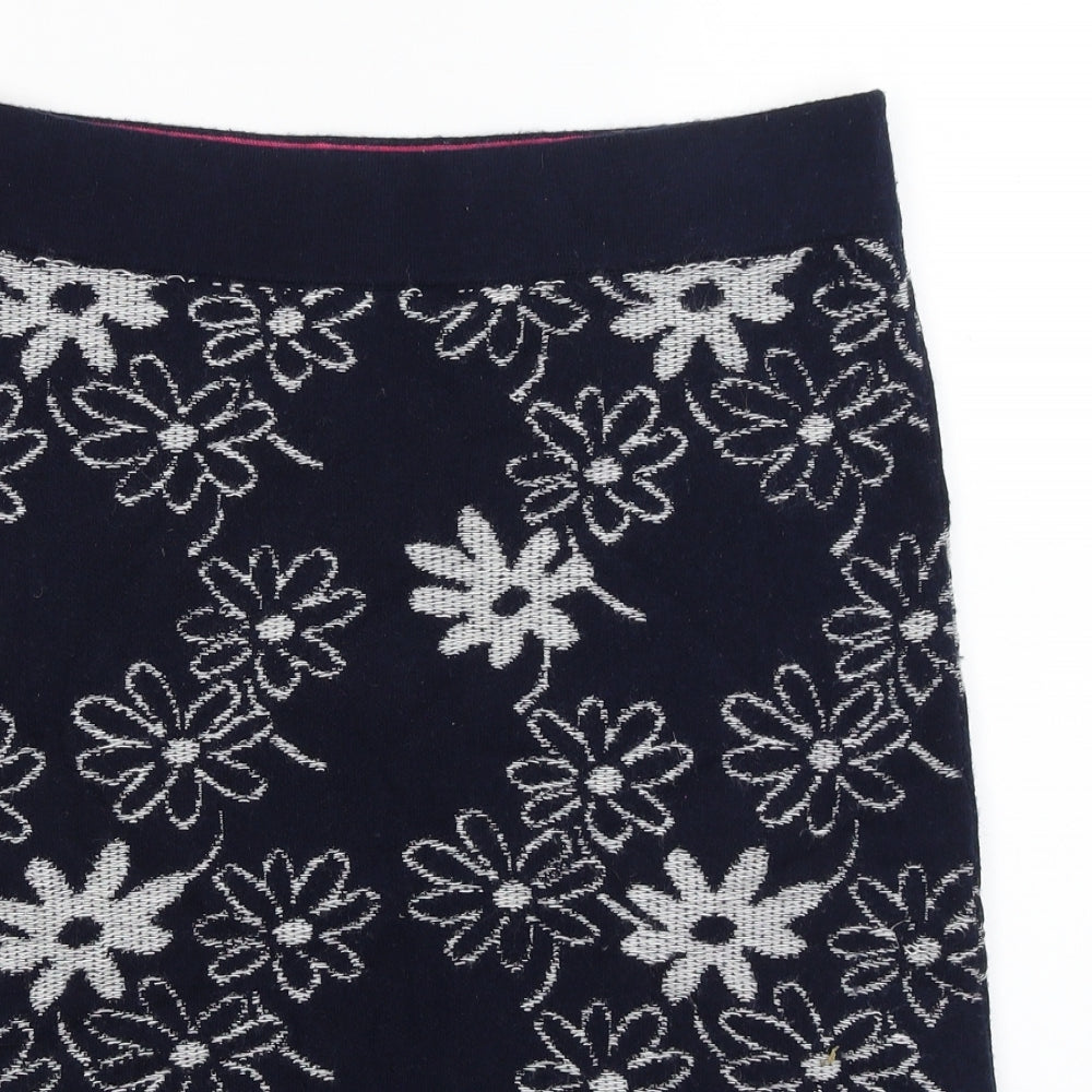 White Stuff Womens Blue Floral  A-Line Skirt Size 14