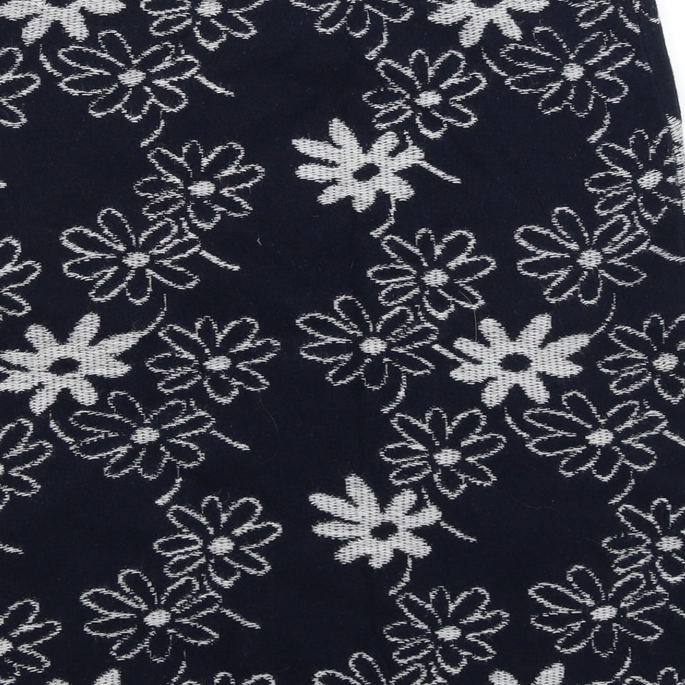 White Stuff Womens Blue Floral  A-Line Skirt Size 14