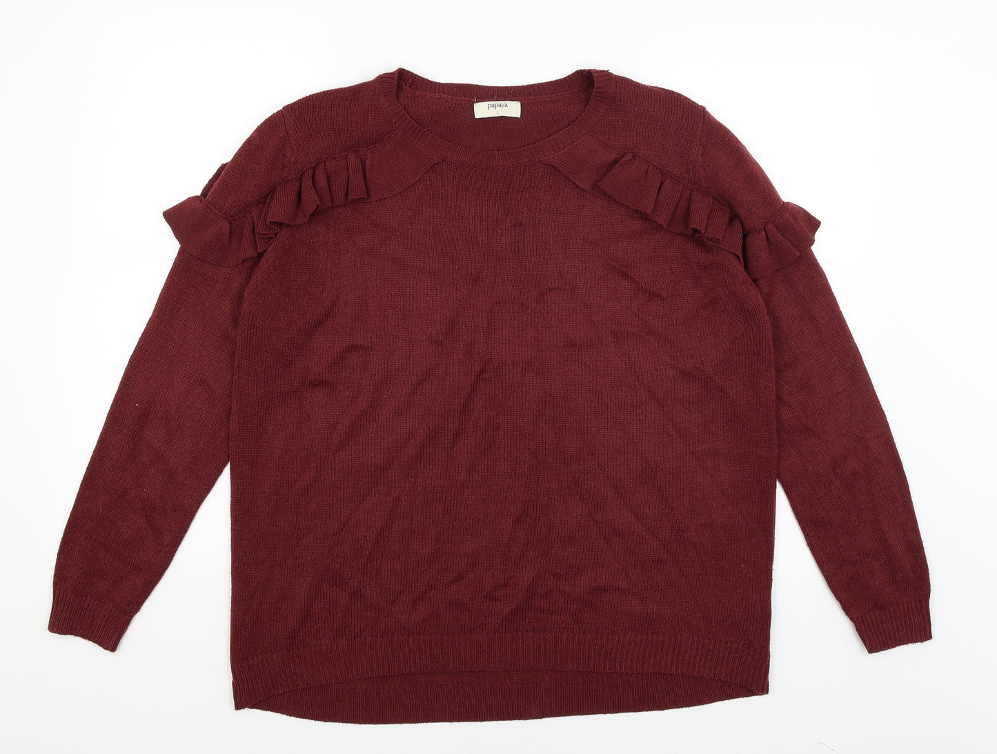 Papaya Womens Red   Pullover Jumper Size L