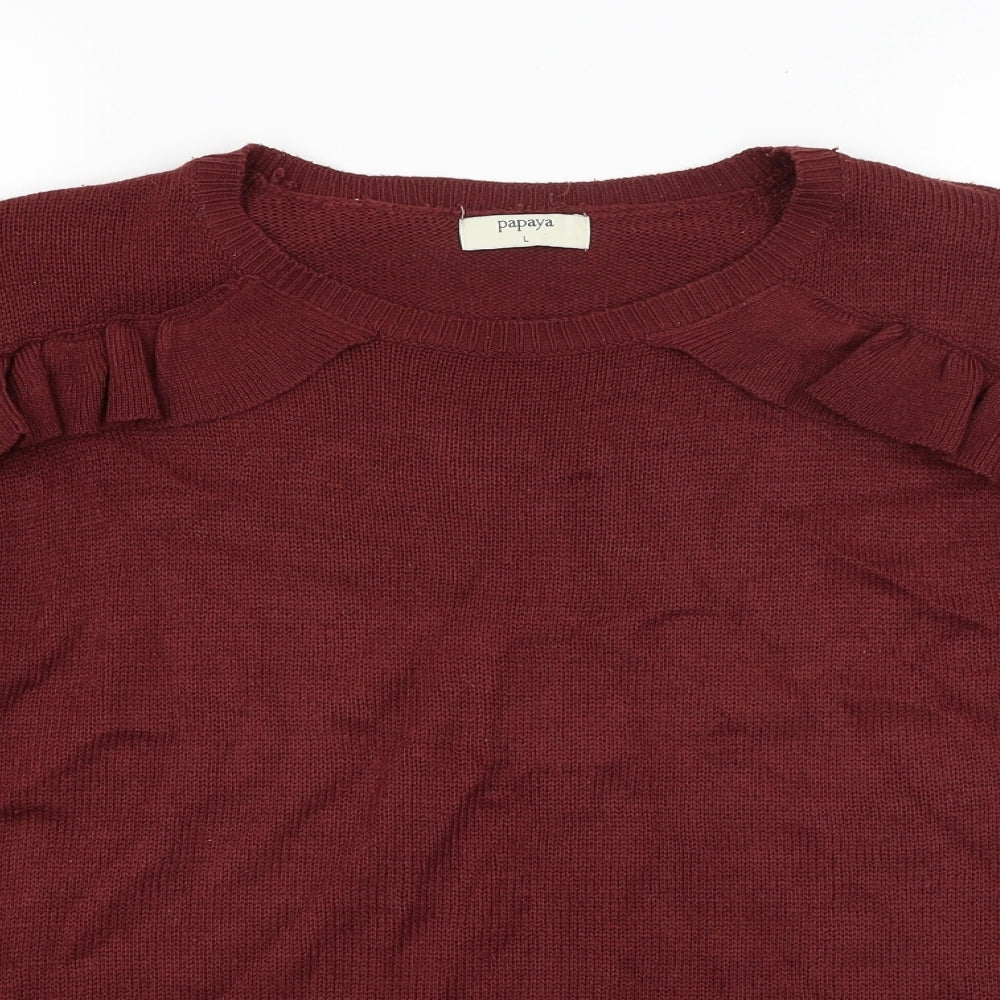 Papaya Womens Red   Pullover Jumper Size L