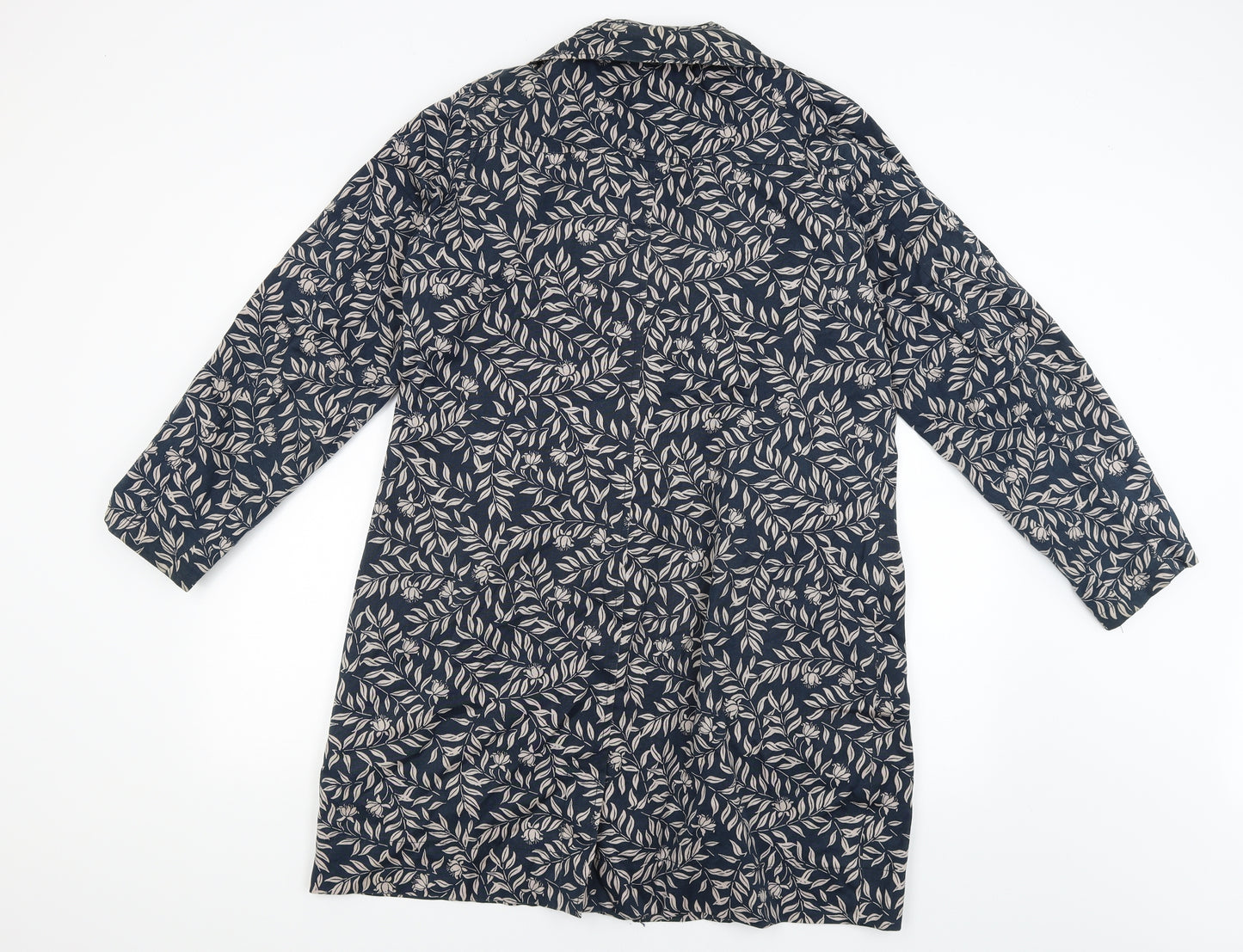 Sea Salt Womens Blue Floral  Windbreaker Coat Size 16