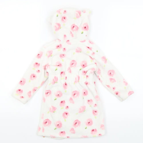 George Baby White Floral  Kimono Robe Size 12-18 Months