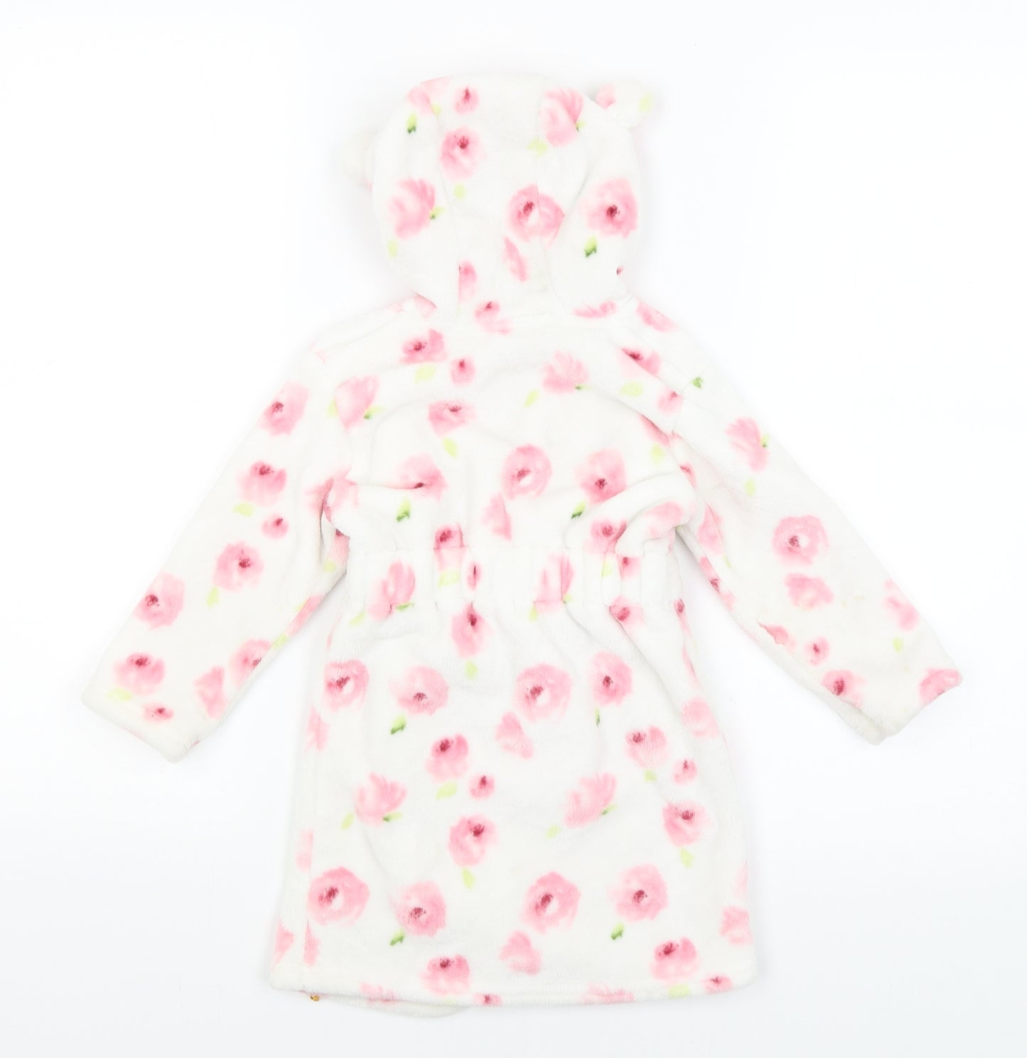 George Baby White Floral  Kimono Robe Size 12-18 Months