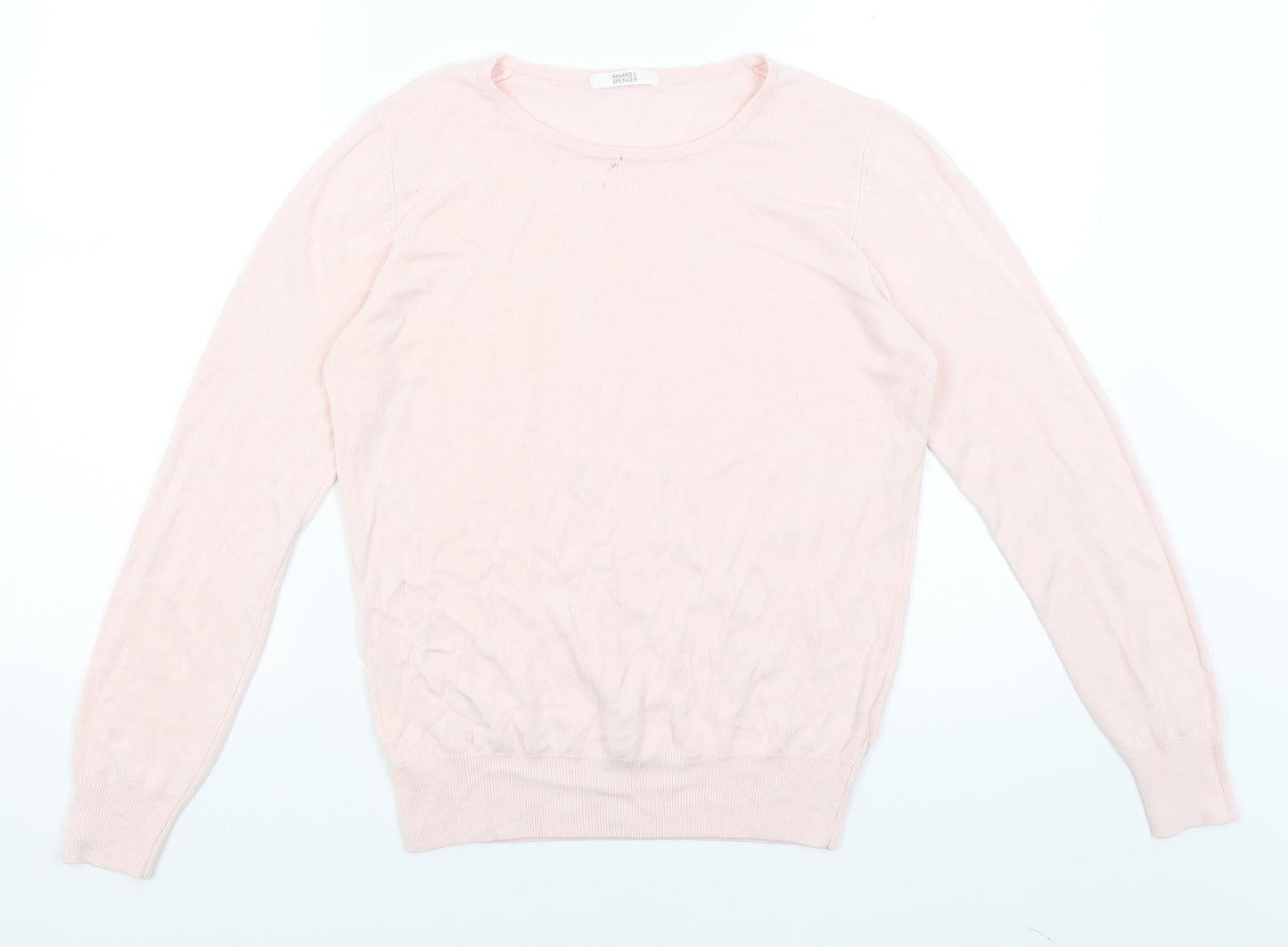 M&S Womens Pink   Pullover Jumper Size 12