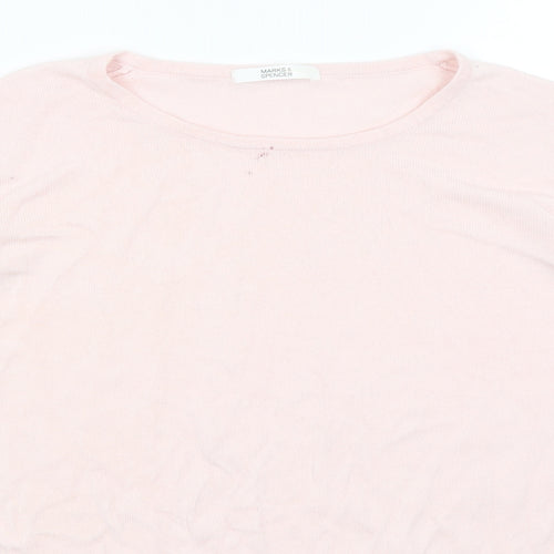 M&S Womens Pink   Pullover Jumper Size 12