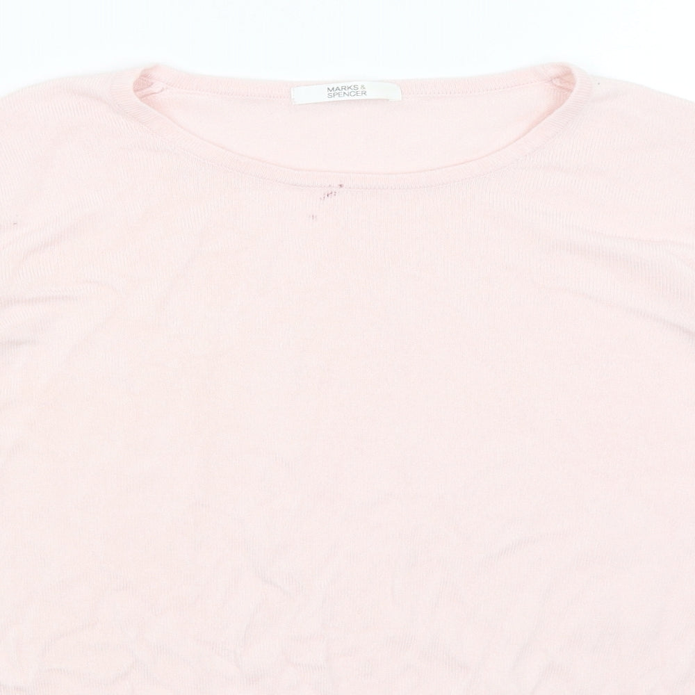 M&S Womens Pink   Pullover Jumper Size 12