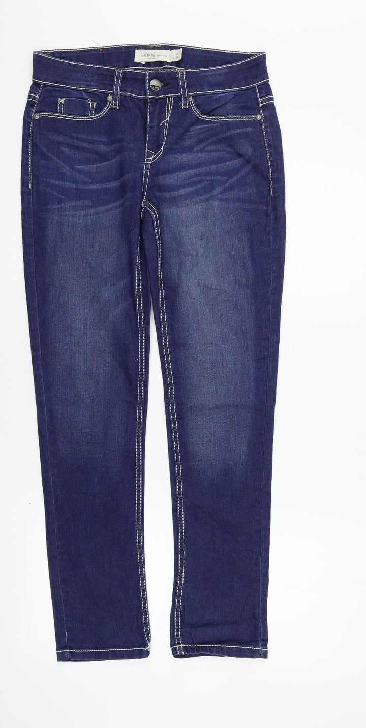 JMS Womens Blue   Straight Jeans Size 34 in L28 in