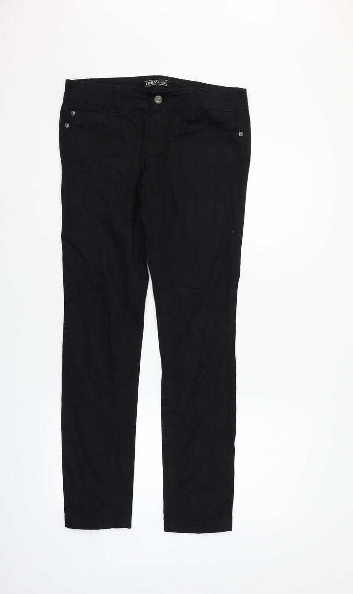 only designer Womens Black Straight Jeans Size 30 in L28 in