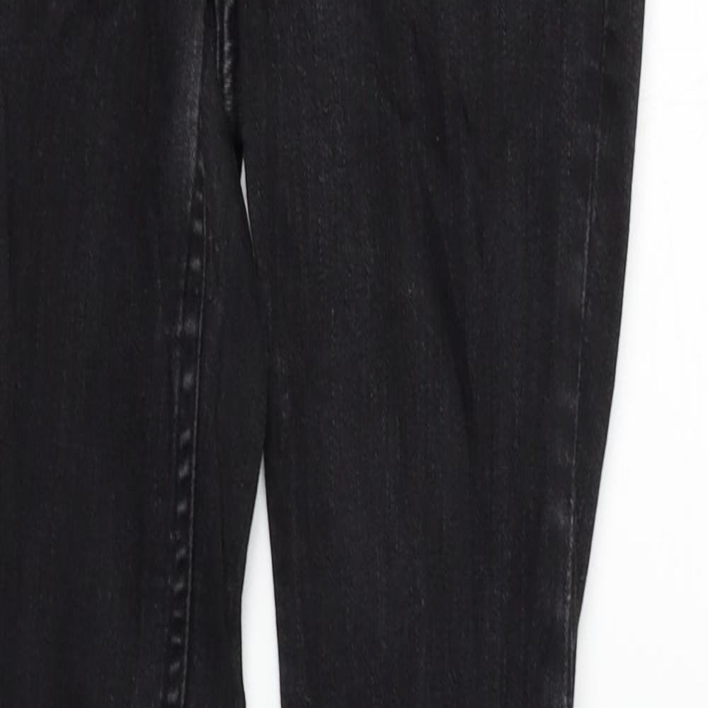 Divided Womens Black Houndstooth  Straight Jeans Size 8 L27 in