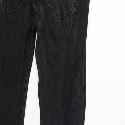 Divided Womens Black Houndstooth  Straight Jeans Size 8 L27 in