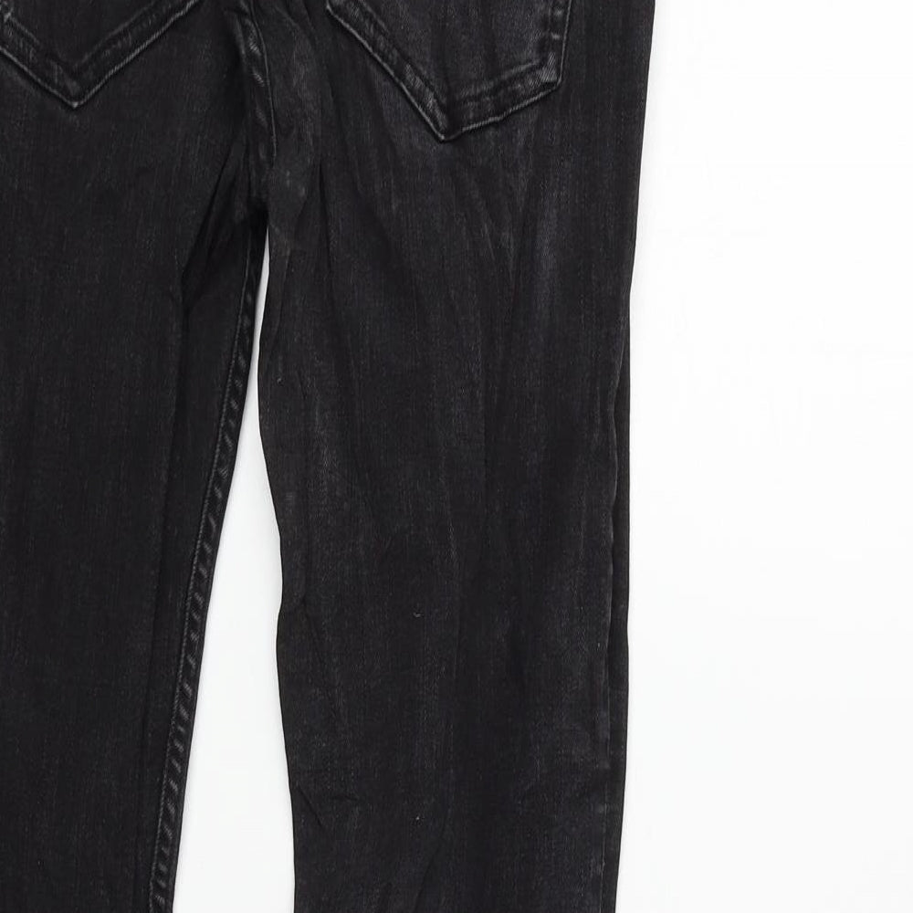 Divided Womens Black Houndstooth  Straight Jeans Size 8 L27 in