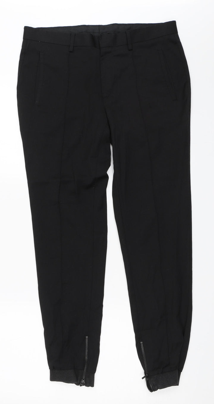 Topman Mens Black   Jogger Trousers Size 32 in L29 in