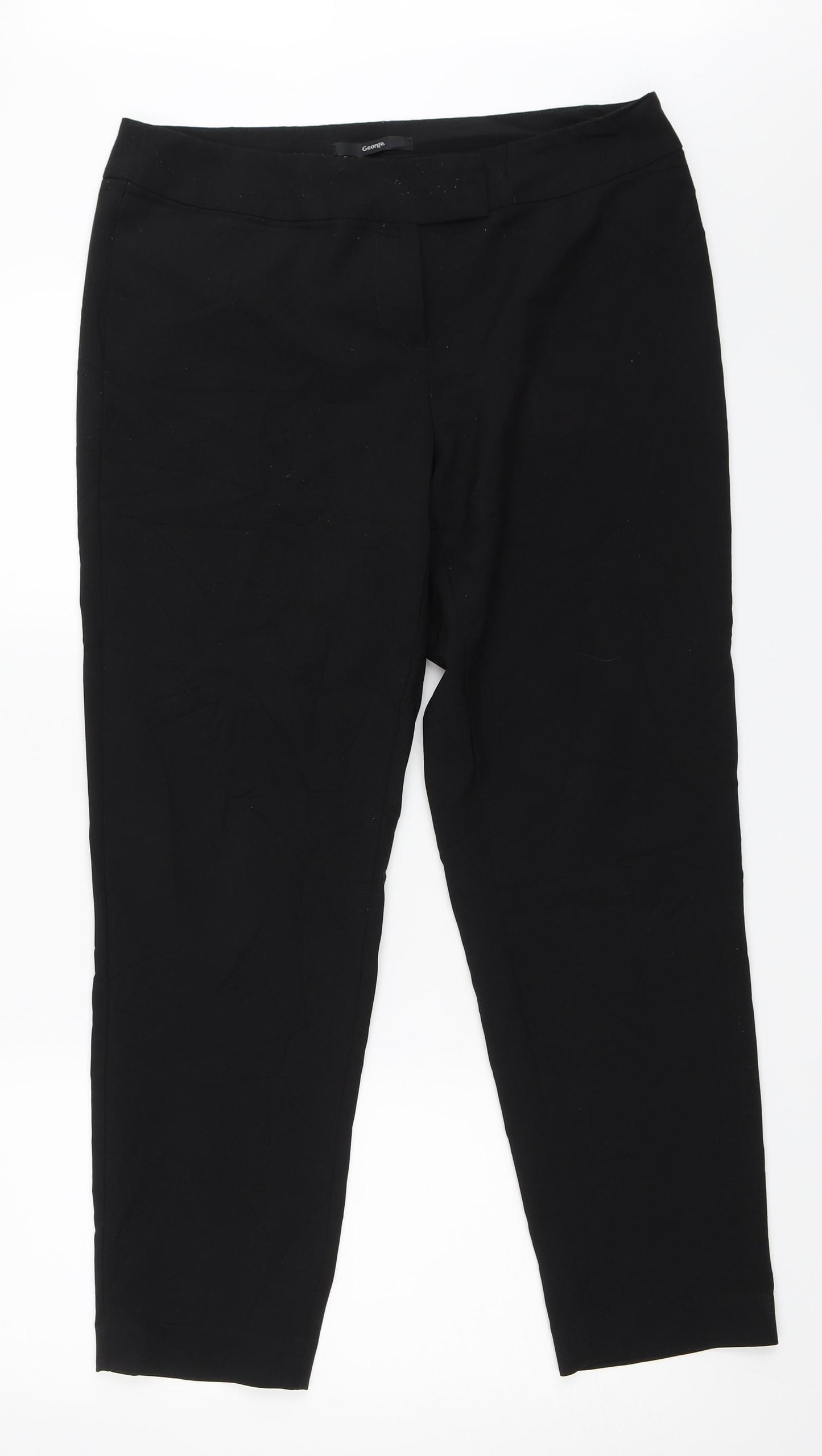 George Womens Black   Trousers  Size 14 L28.5 in