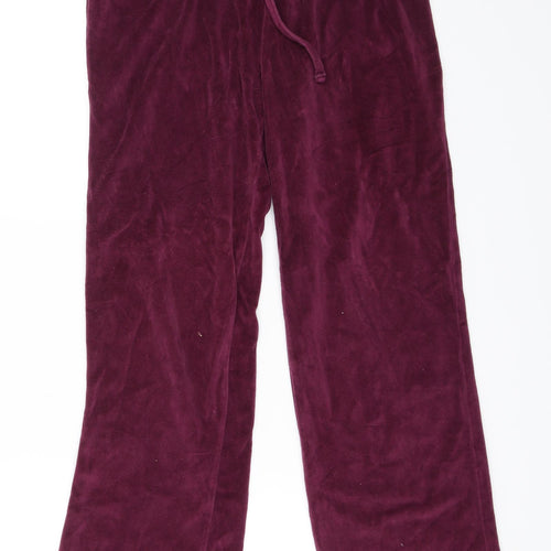 Cotton Traders Womens Purple   Sweatpants Trousers Size 10 L28 in