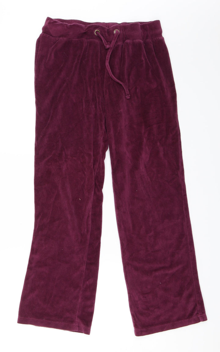 Cotton Traders Womens Purple Sweatpants Trousers Size 10 L28 in