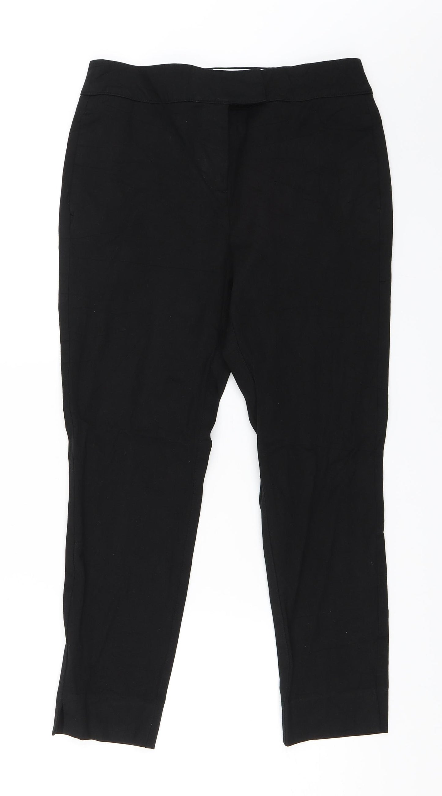 NEXT Womens Black   Capri Trousers Size 8 L24.5 in