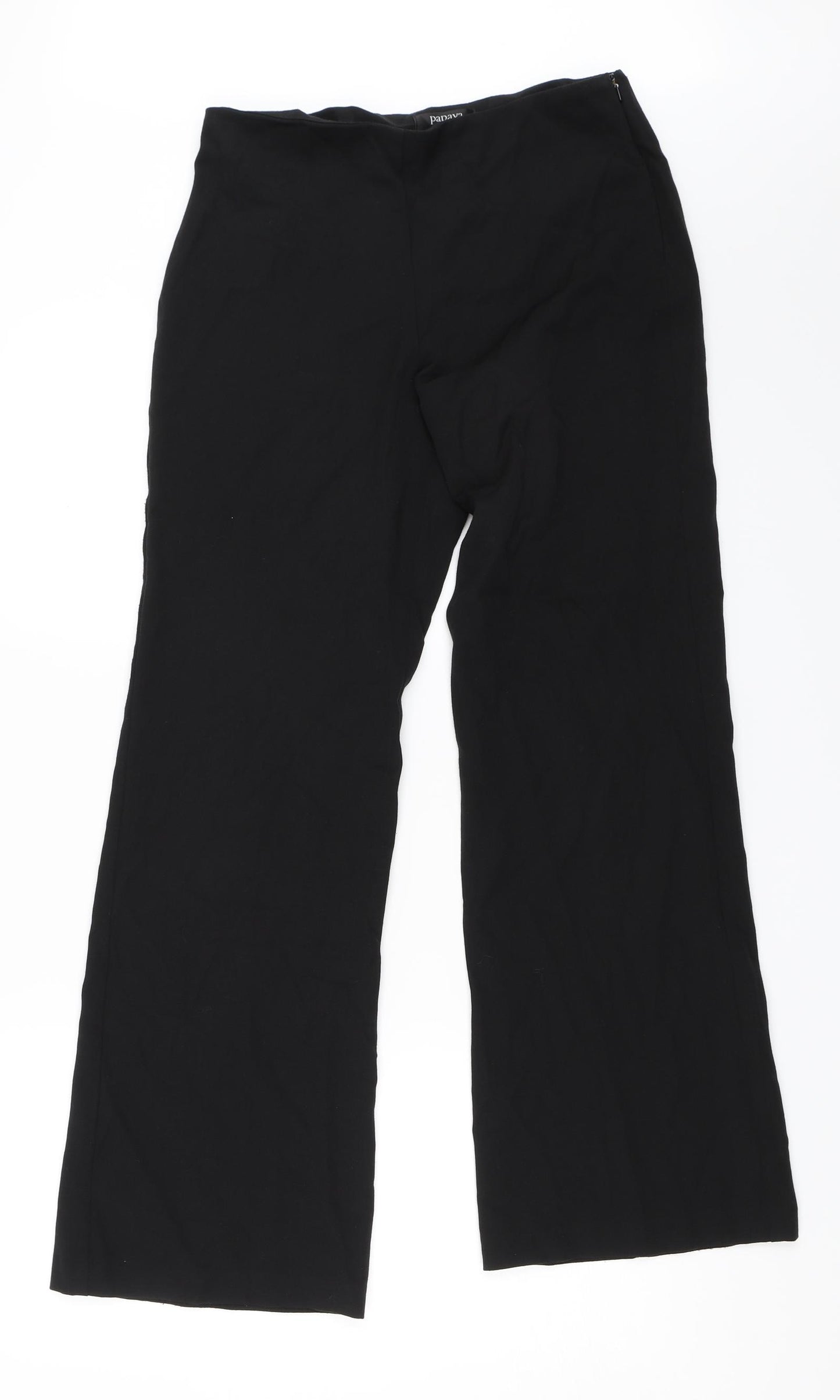 Papaya Womens Black   Trousers  Size 10 L30 in